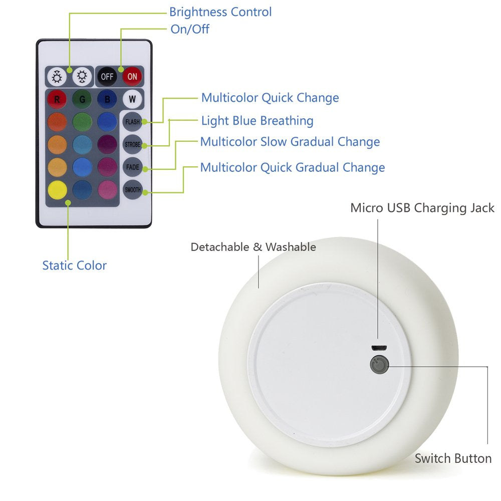 Lámpara Gatito LED para Niñas con Control Remoto