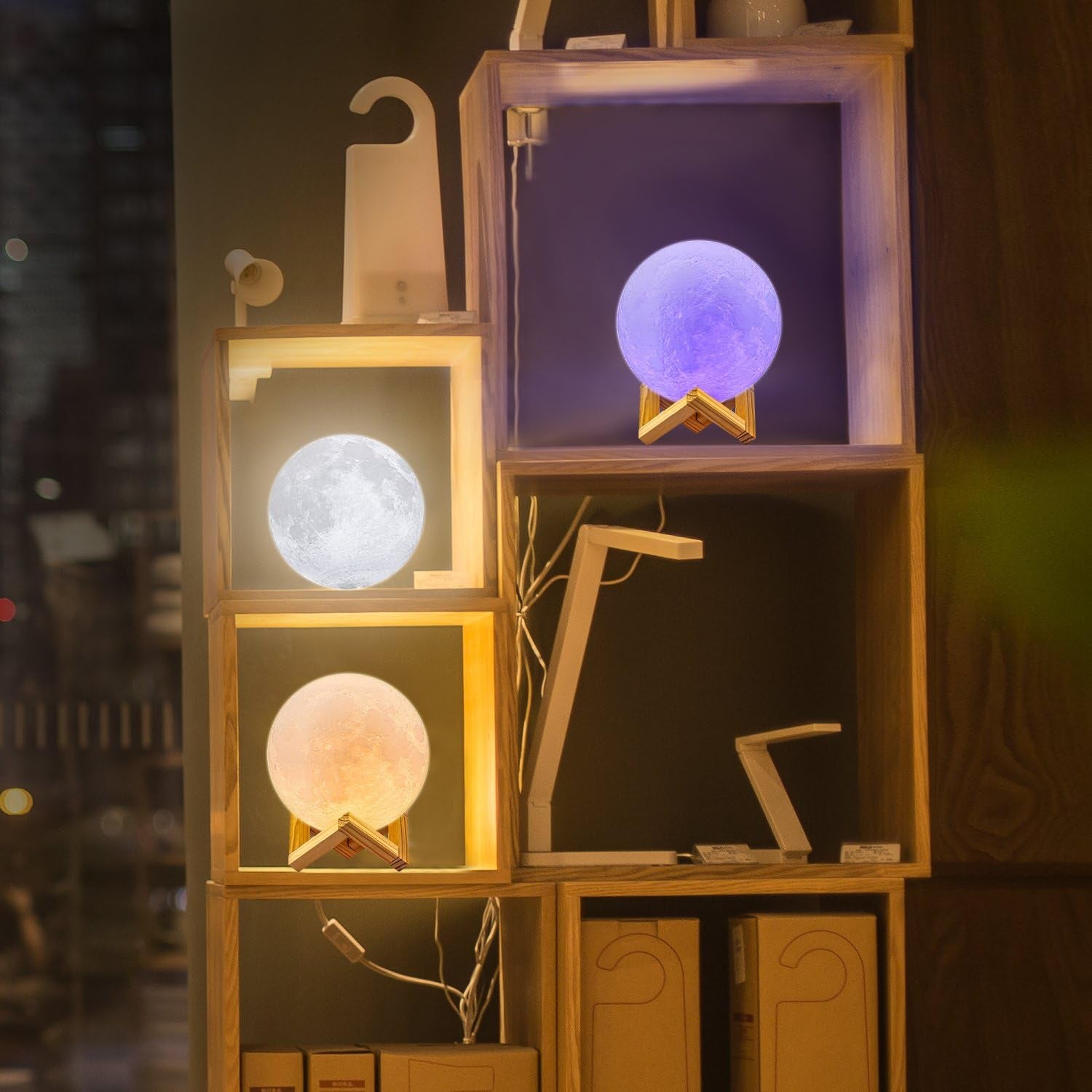 Lámpara Luna LED 3D con 16 Colores y Control Remoto para Dormitorio Infantil