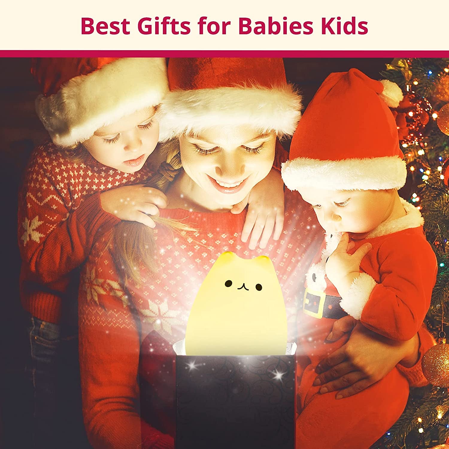 Lámpara Gatito LED para Niñas con Control Remoto